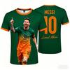 Футболка мужская Messi Superstar с 3D-принтом, спортивная, быстросохнущая, дышащая, для улицы, уличного стиля, командных тренировок, одежда для родителей и детей