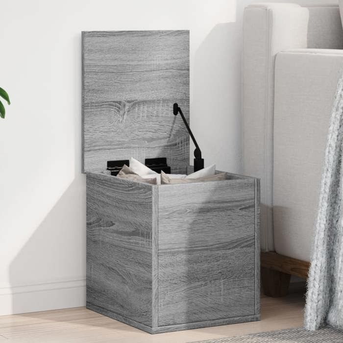 VidaXL Storage Box Sonoma Grey 30x35x35 Cm Engineered Wood, Blanket Box, Storage Chest, Box of 840672