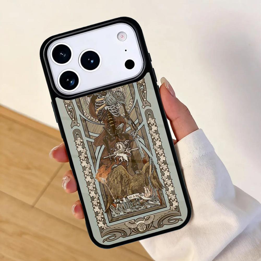 Tarot Card Mystery Death Phone Case For Apple iPhone 17 air 16 Pro Max 15 Pro Max 14 13 12 11 Mini Back Cover