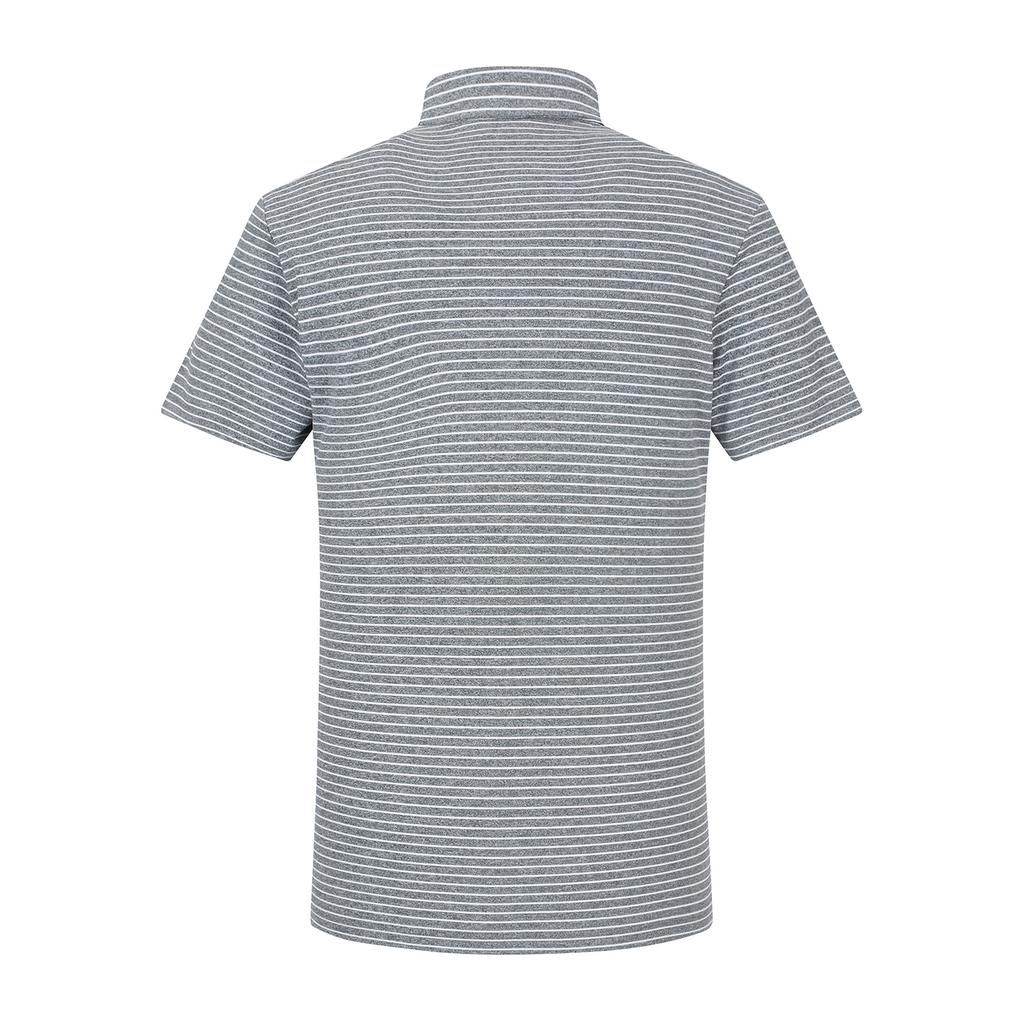 SUPERIOR Men'S Striped Collared T-Shirt Dark Gray (Ssb128237)