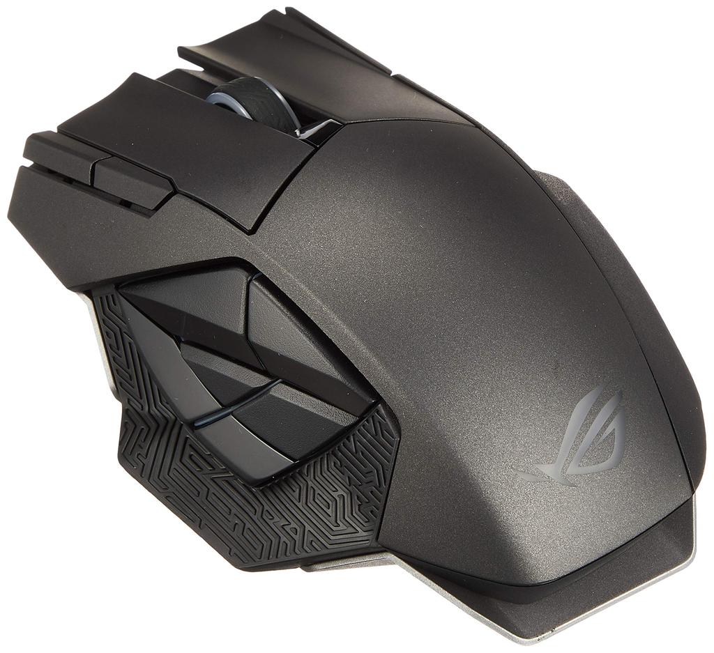 ASUS Mouse for MMO Gaming with 6 Buttons On the Left Side ROG SPATHA High-end Wireless/wired L701-1A