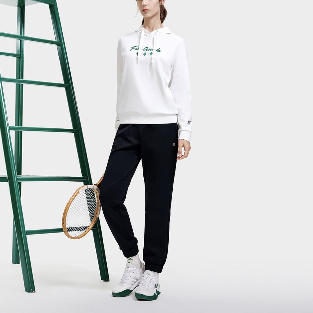 Fila Solid Color Cuffed Tennis Knit Sports Pants Women Bottoms Royal-Blue A11W343601R-NV