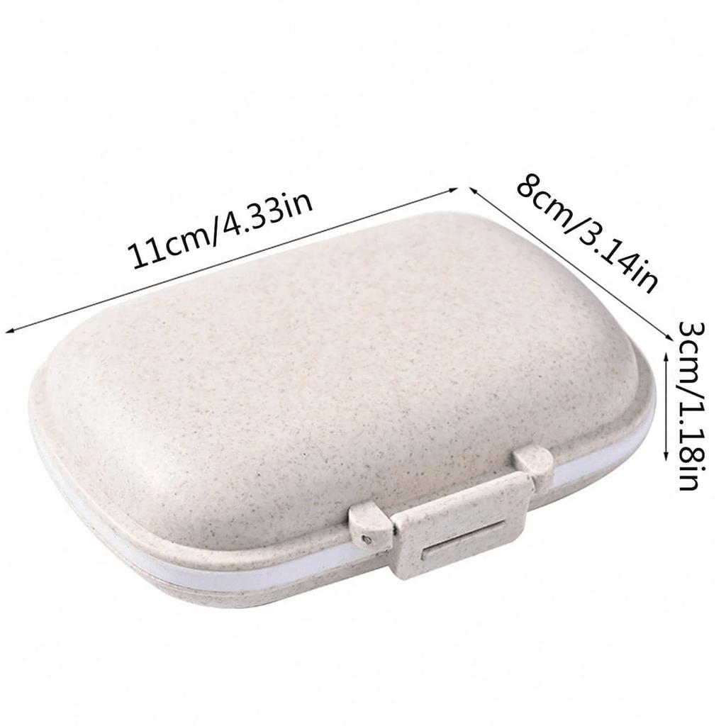 1pc Portable Moisture-Proof 8-Compartment Pill Box, Weekly Pill Organizer, Medicine Container