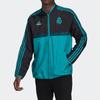 Adidas Spliced Brand Logo Print Casual Jacket Men Outerwear Blue GR4251