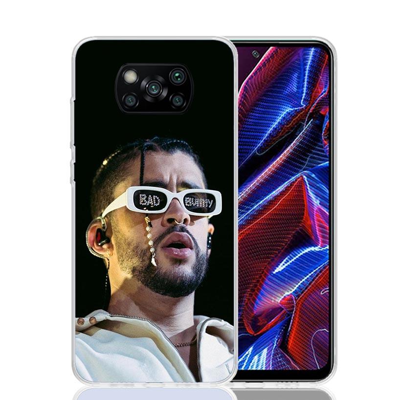 Чехол для телефона Bad Bunny X100pre для Xiaomi Poco X7 X6 X5 Pro F7 Ultra Redmi 15C 15 13 13C 12 12C 10 10A 10C 9 9A 9C 9T Обложка Poco X