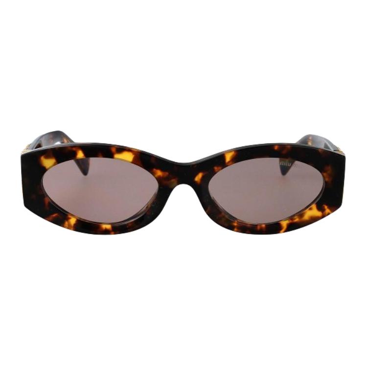MIU MIU Солнцезащитные очки Glimpse Черепаховый Женские Очки Коричневый 0MU-11WS-14L20I