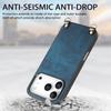 For iPhone 17 Pro Retro Leather Phone Back Cover with Adjustable Strap