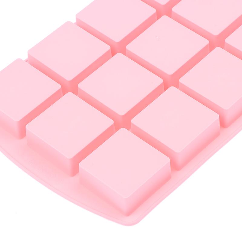 12Cavity Square Silicone Molds For Diy Brownie Bites Fudges Cakes Candy Jelly Bakeware For Kids Baking Decorating Mold
