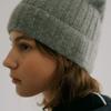 Пустая03 енотовая цельновязаная шапка-бини (4colors)