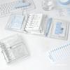 Ins A7 Refillable Notebook Tri-Fold PVC Loose Leaf Notebook Simplicity Style Clear Accordion Journal for Students