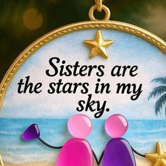 Friendship Sea Glass Decoration Handmade Acrylic Friendship Seaglass Art Hanging Ornament Home Office Holiday Party Decor