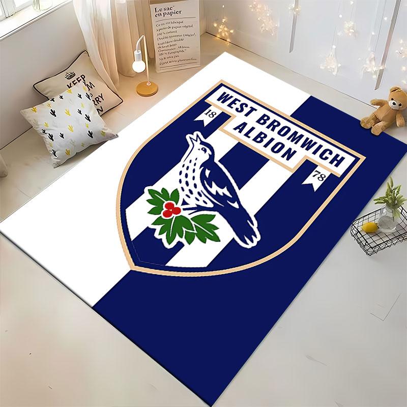 West Bromwich Albion Logo Carpet suitable as a non-slip mat for the living room or bedroom sofa