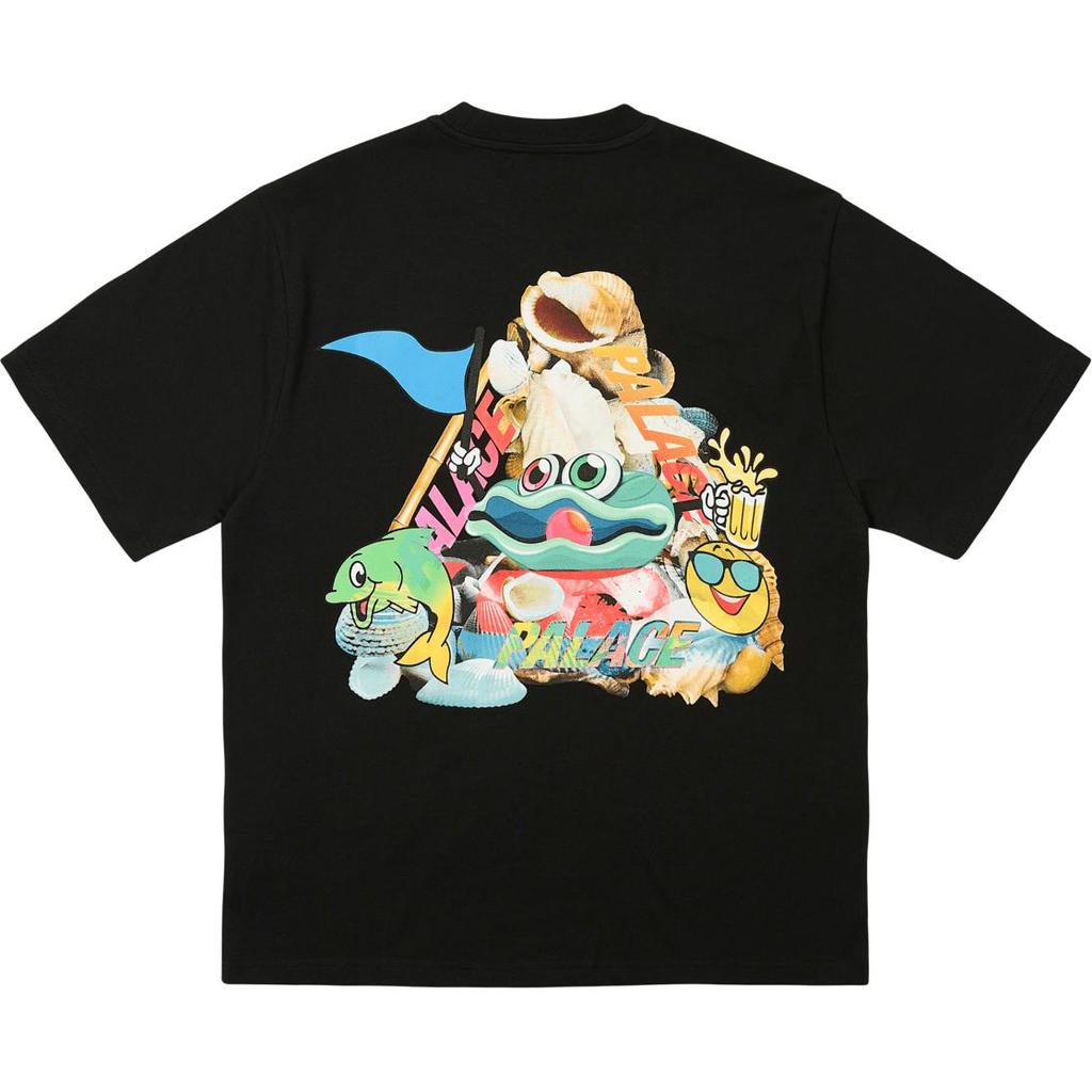 Palace Футболка P Sea, черная, унисекс, топы P27TS330