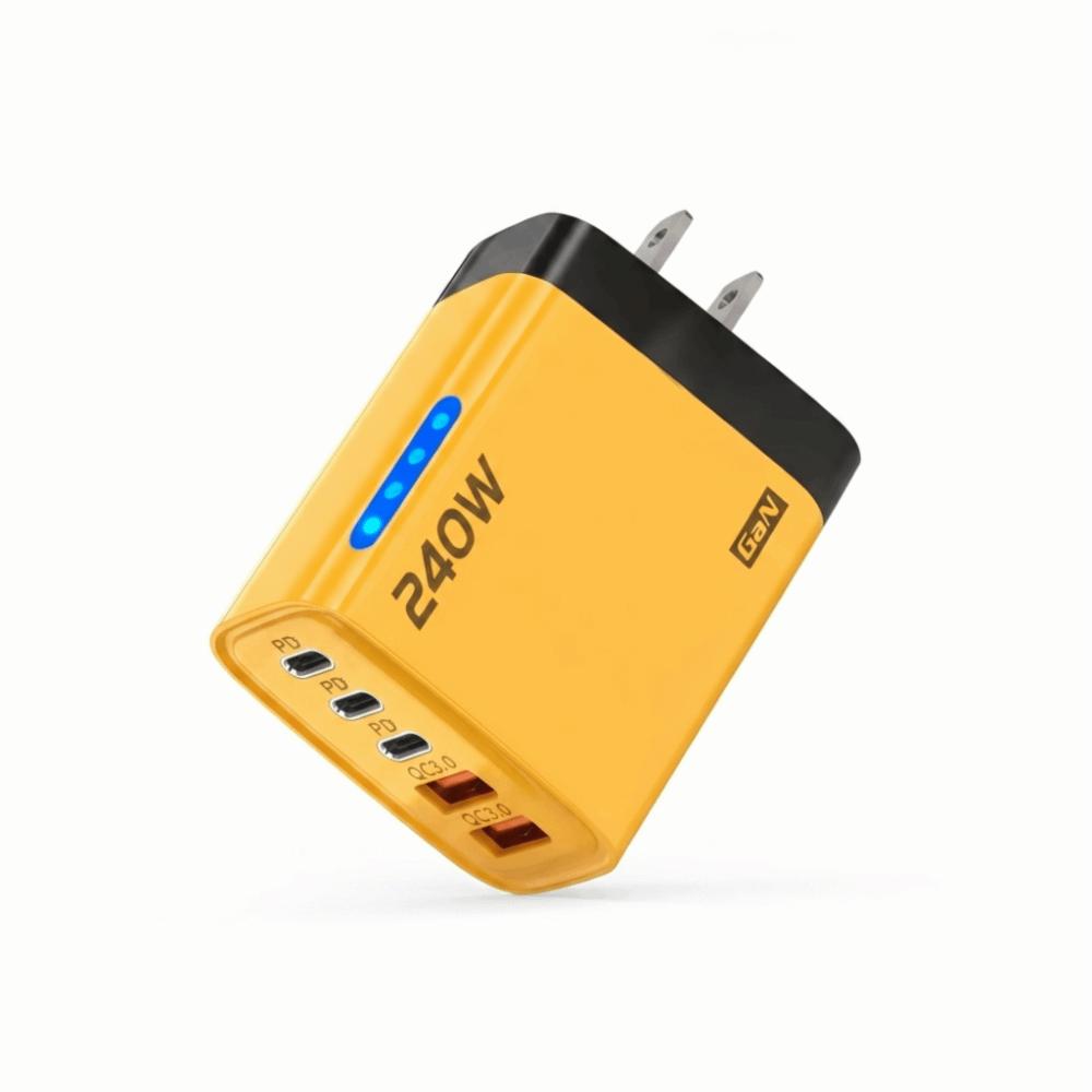GaN Phone Charger Adapter 5 in 1 Mobile Phone USB C Charger Wall Charger Adapter Office Use