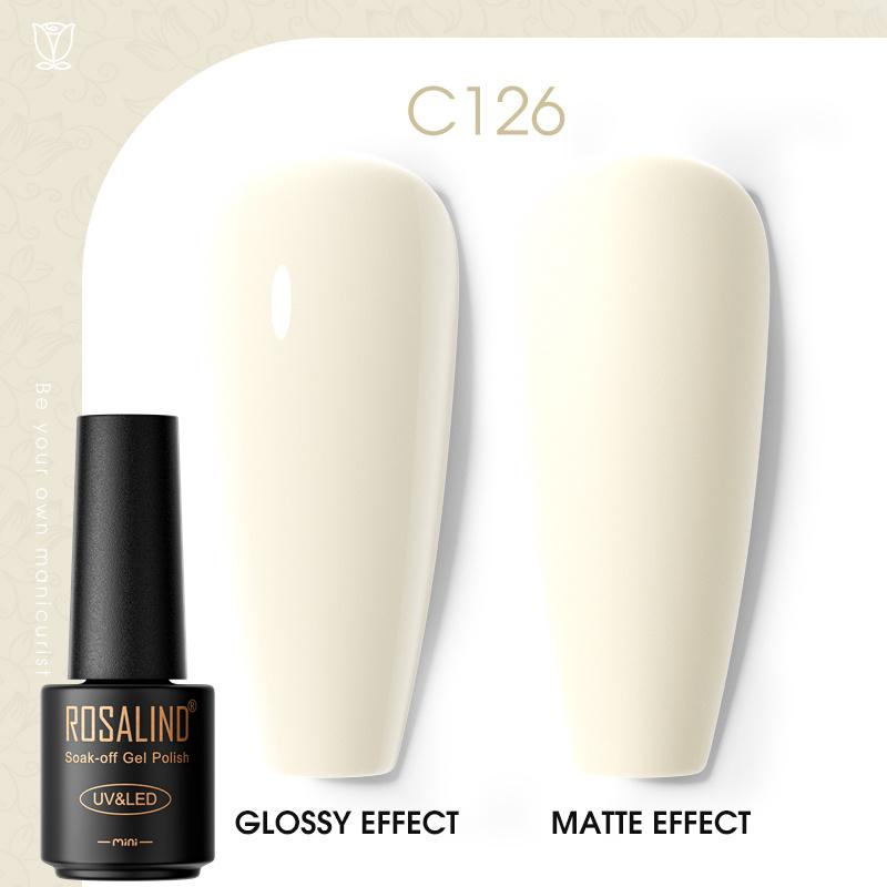 ROSALIND Красочный гель-лак для ногтей, блестящий гибридный лак, полуперманентный лак для ногтей, матовый верхний базовый слой, гель-лак для ногтей