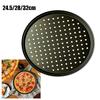 Pizza Pan Punched Pizza Pan 24.5cm/28cm/32cm Size Carbon Steel