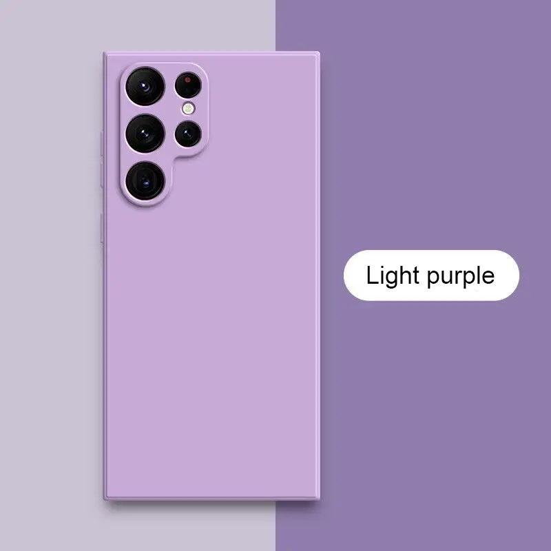 New Square Liquid Silicone Case For Samsung Galaxy S23 S22 S21 S20 Ultra Plus S21FE S20FE Note20Ultra A12 A52 A14 A54 A13 A33 A53 A73 Shockproof Case