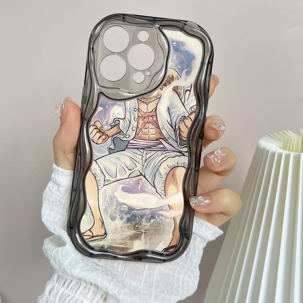 Ae92 One Piece Luffy Gear 5 Protective Phone Cases for Apple iPhone 16 15 14 13 Pro Max 11 12 Mini XR 7 8 6s Plus XS Max SE Wave TPU Back Cover