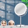 With LED Light 10X Magnifying Mirror Desktop Cosmetics Mirror Bathroom Vanity Mirror Home