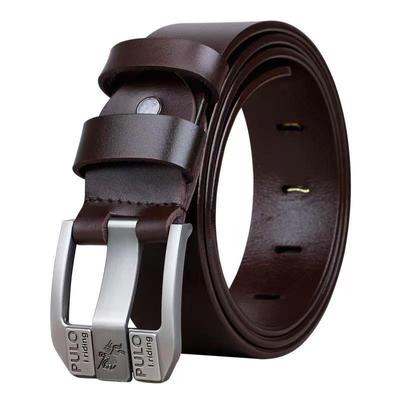 Ремень PULO для мужчин из спилковой кожи, пояс из чистой коровьей кожи, для молодежи, повседневный, корейская версия трендового ремня для брюк