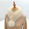 Winter Scarf for Women, Warm Fur Collar, Thick Fur Scarf, Imitation Fox Fur, High-end Temperament Scarf
