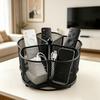 1Pc360360-degree rotating desktop storage rack-Belt5Compartment Multifunctional stationery storage box-Can be used to store office supplies and