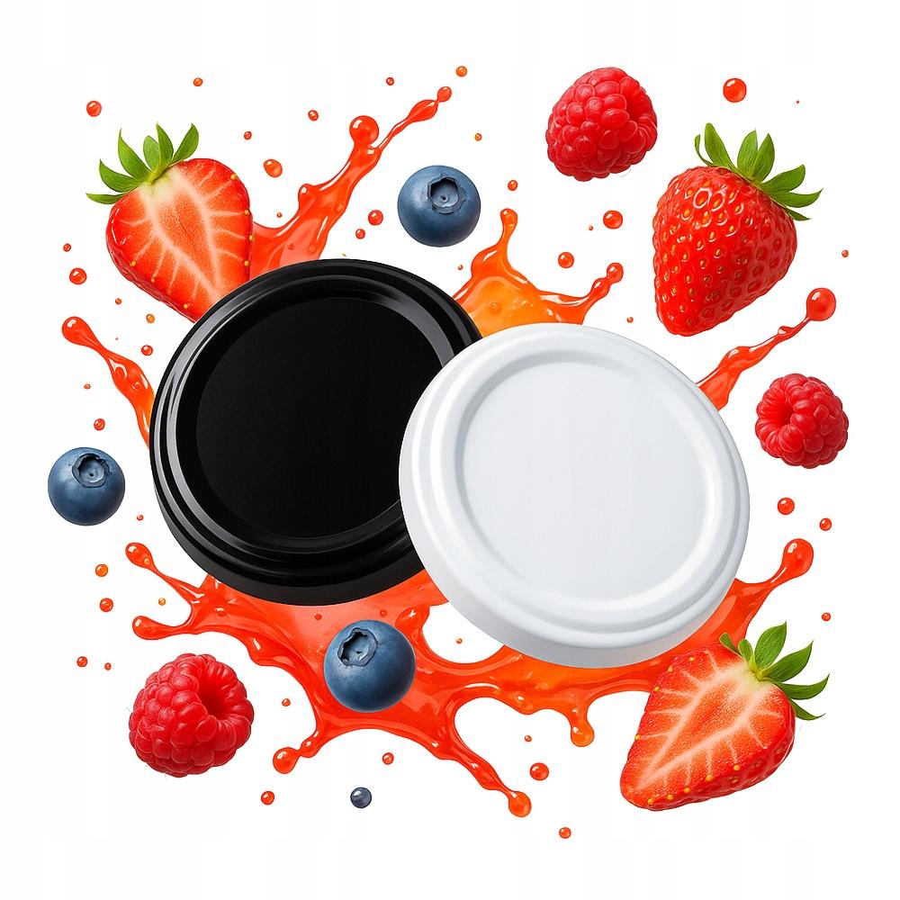 100x Lids 63 mm for Jars, Caps for Jams, Preserves, FI63