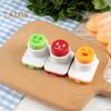 3 шт., форма для рисовых шариков, резак для морских водорослей, украшение для бенто, портативное улыбающееся лицо, форма для самостоятельного тиснения, устройство для изготовления суши, формы
