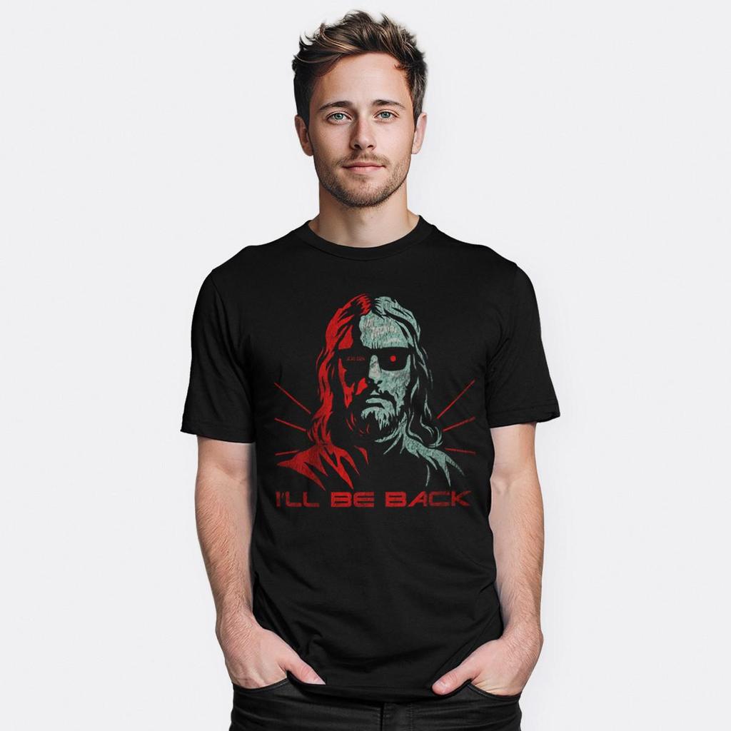 Jesus Terminator I'll Be Back T-Shirt, Men's and Women's Sizes (JES-12034)