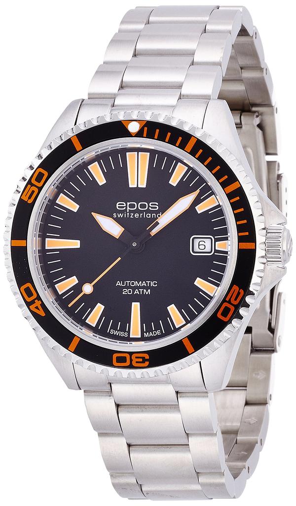 EPOS 3413BKORM Officially Silver Men's Watch, Imported,