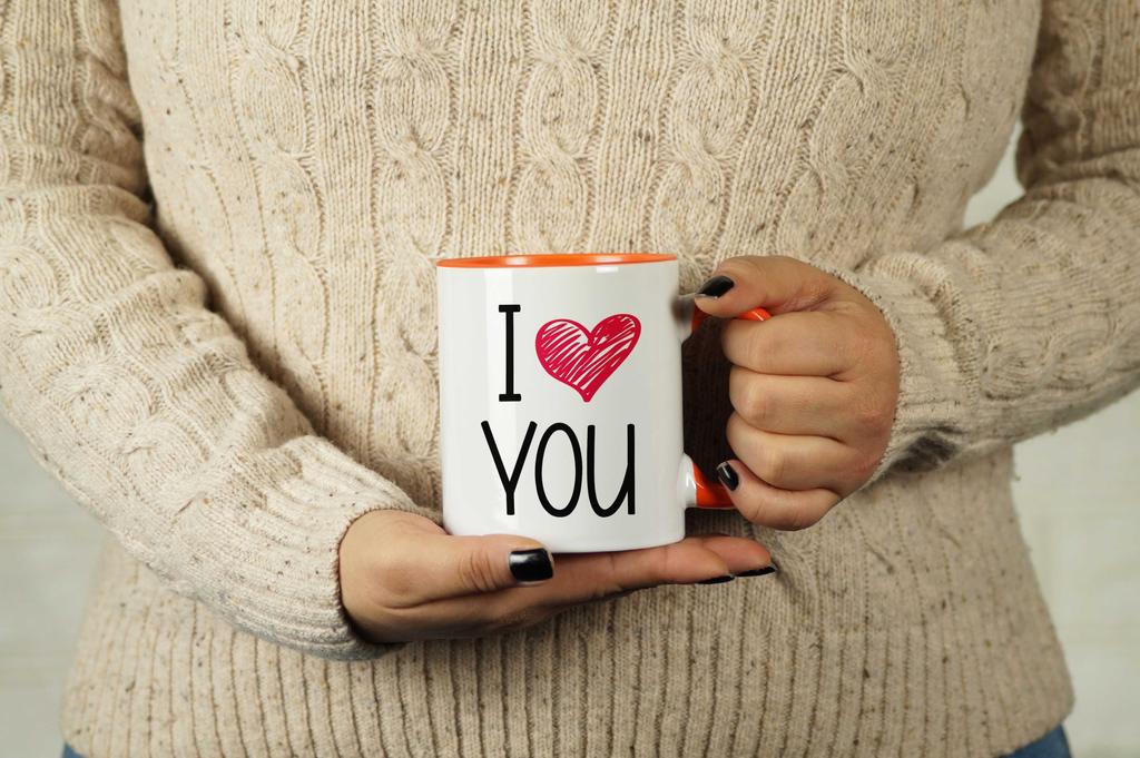 Inkdotpot Керамические кофейные кружки I Love You на 11 унций. Кофейные кружки отлично подходят для жениха, невесты, подарка на помолвку, холостяка и девичника.