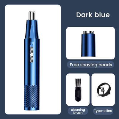 Электрическая машинка для стрижки волос в носу Перезаряжаемая мультикинетическая бритва «Два в одном» унисекс Полностью автоматический моющийся триммер для бритья для носа HTBE YSXX