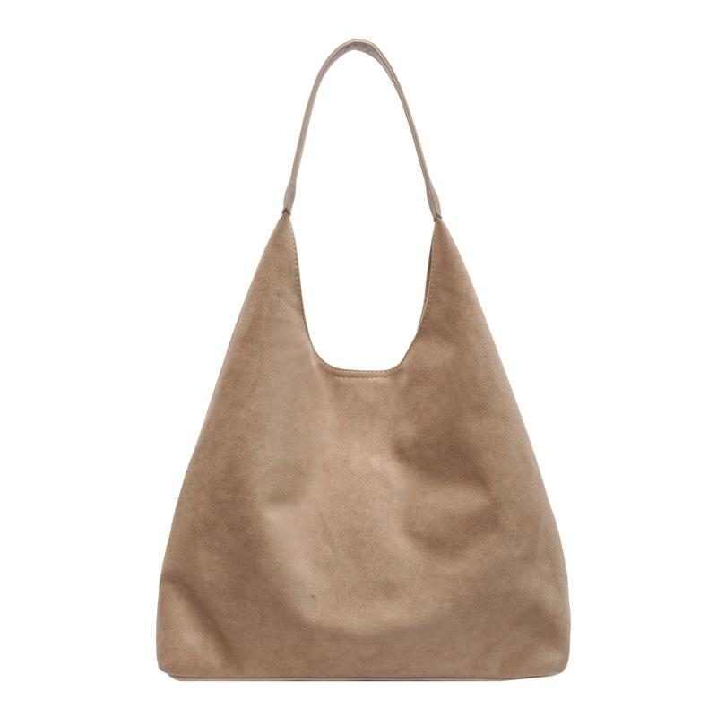 Ретро Повседневная Сумка для путешественников Большой Вместимости Женская Замшевая Сумка-тоут Niche Универсальная Сумка через Плечо