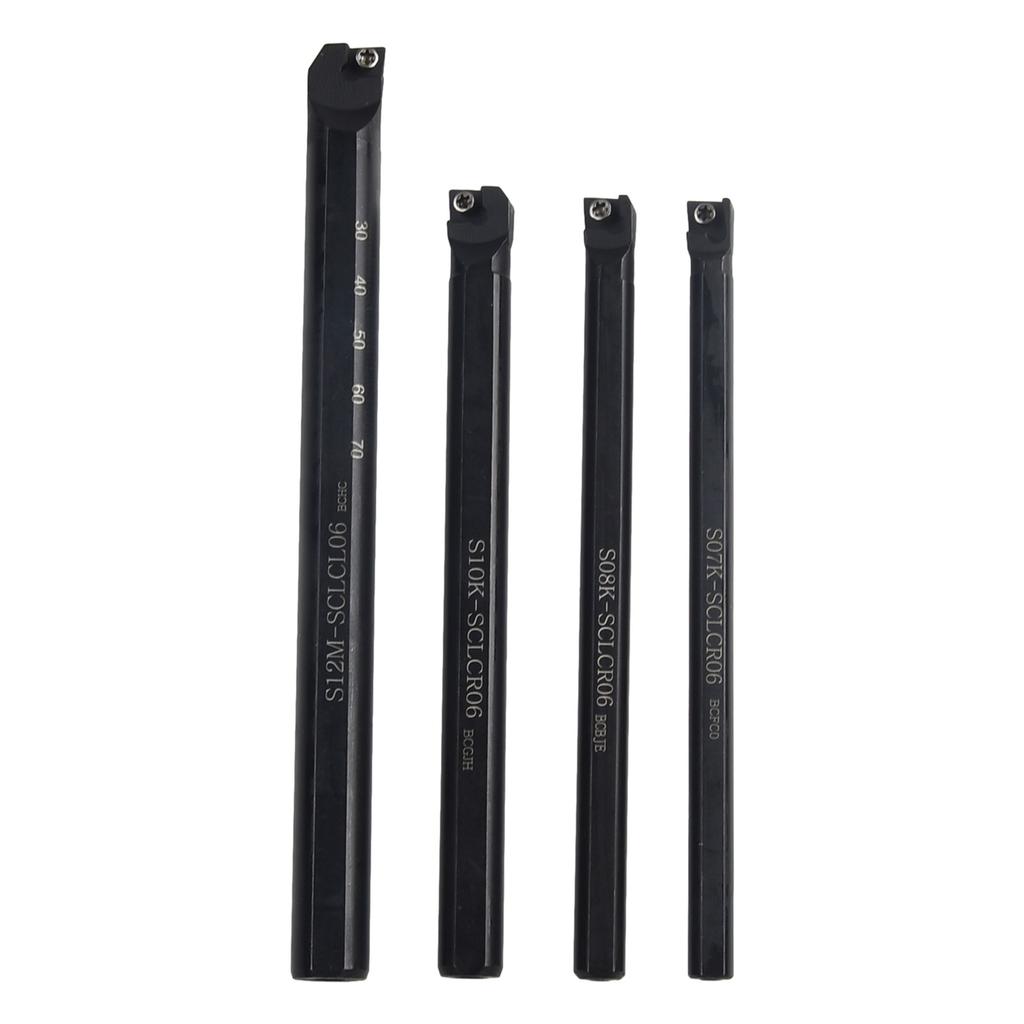 4 шт. Набор токарных расточных резцов S07K/S08K/S10K/S12M-SCLCR06 и ключи T8