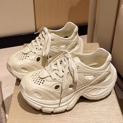 Новые толстоподошвенные увеличивающие рост кроссовки для папы, женские, увеличивающие рост, модная верхняя одежда, EVA, спортивные и для отдыха, крутые шлепанцы