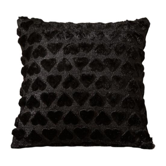 Наволочка с 3D-узором в виде сердца, короткая плюшевая наволочка со скрытой молнией для спальни, гостиной, дивана, украшения для новогодней вечеринки