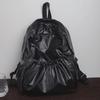 Рюкзак Silver Textured Drawstring Backpack 2024 года — большая вместимость, повседневный стиль, нишевый дизайн для женщин