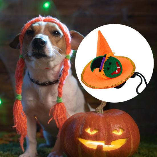 Маленькая шапочка для собак с рисунком тыквы, летучей мыши и паука, головной убор, регулируемое модное вечернее платье
