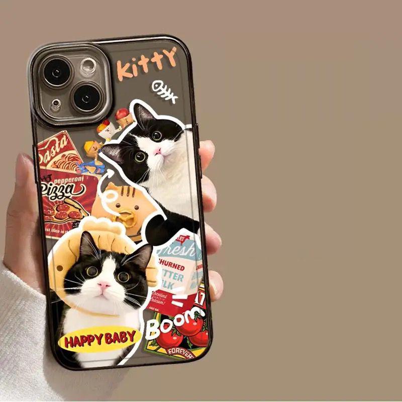 Забавный Мультяшный Собачий Пара Телефон Чехол Для iPhone 15 11 12 14 13 Pro Max Mini XS Max XR SE2 7 8 Plus Милый Животный Мобильный Телефон Чехол