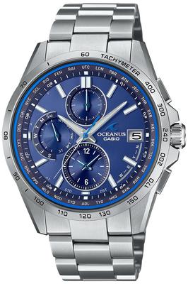 Часы Casio, Сделано в Японии, Классическая линия, Сапфировое стекло, Радиоуправляемые на солнечной батарее, OCW-T2600-2A3JF, Мужские, Серебристый