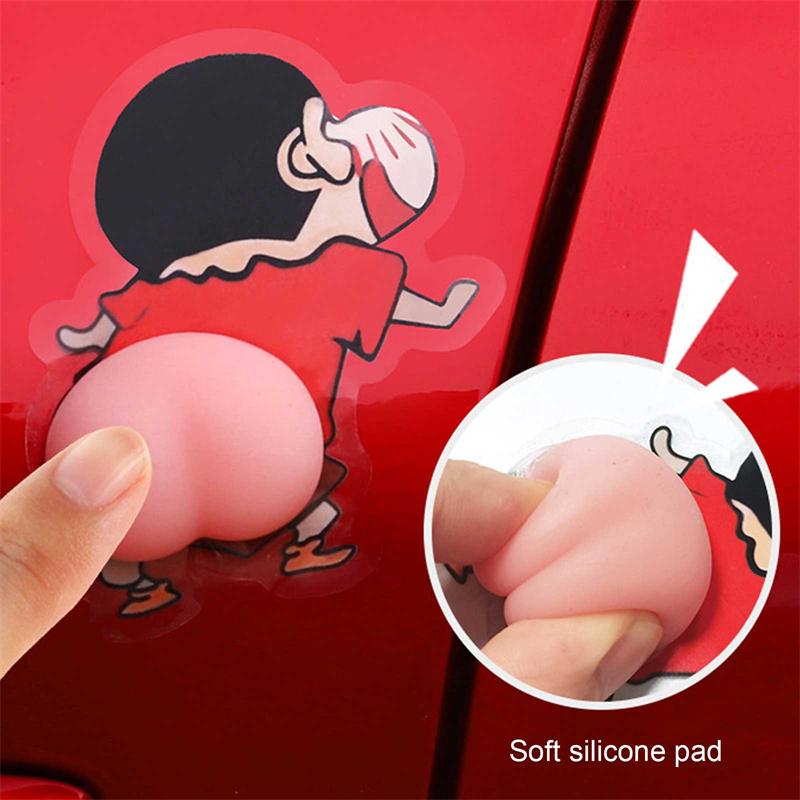 Защита от натирания двери автомобиля протектор против царапин милый приклад мультфильм против столкновений полосы украшения тела бампер защита губ