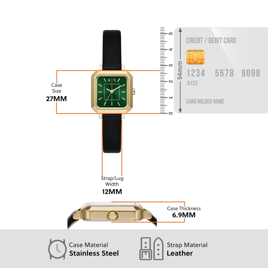 Часы Armani LEILA AX5723 черные [AX Exchange] женские