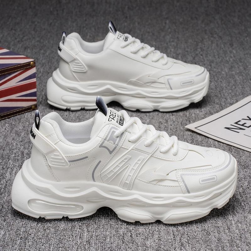 Папины кроссовки мужские весенние новые молодежные дышащие спортивные модные кроссовки мужские на толстой подошве универсальные повседневные белые кроссовки