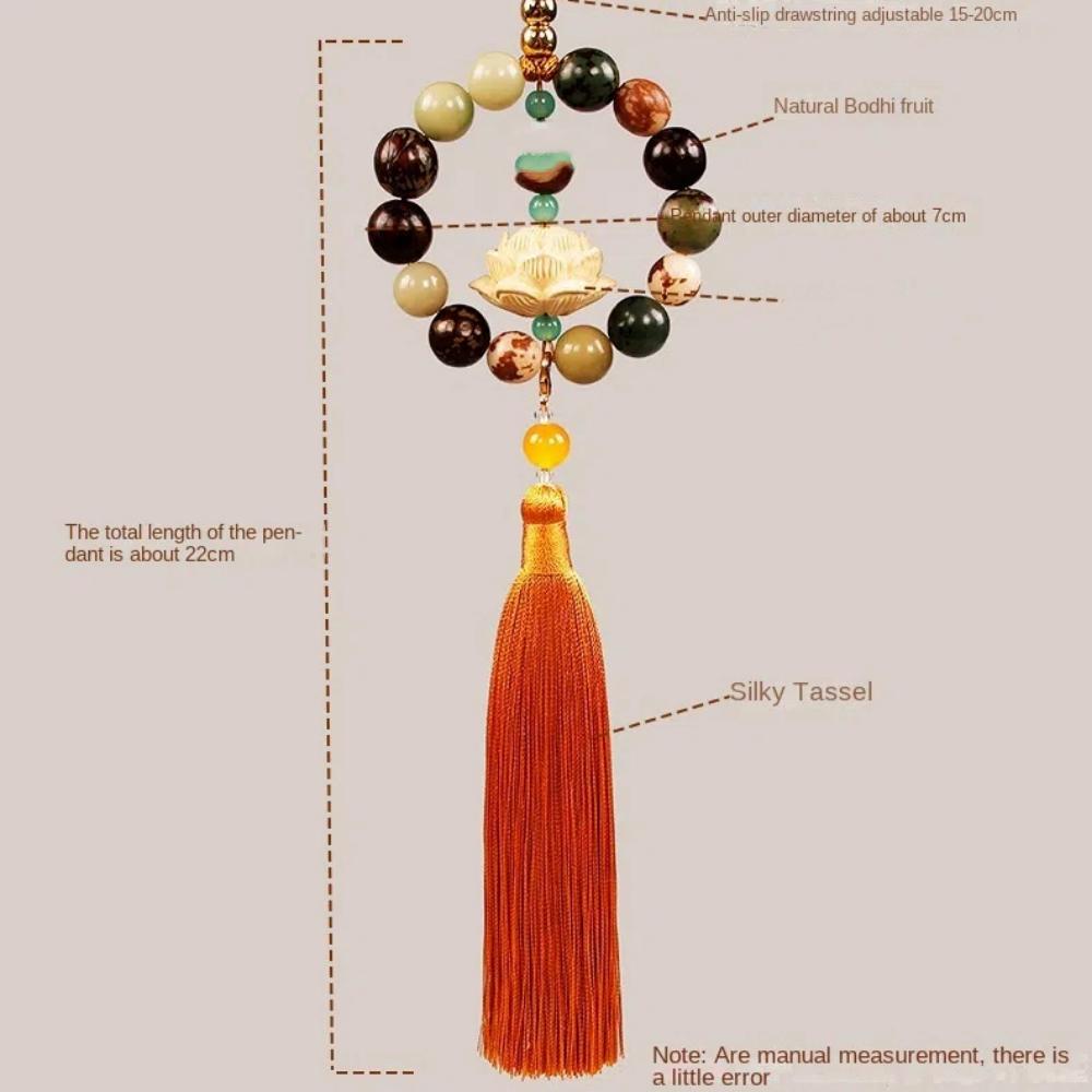 Классическое автомобильное зеркало заднего вида, подвеска Бодхи с кисточками, украшение для зеркала заднего вида, автомобильное зеркало заднего вида