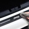 For Jeep 4pcs Car Door Sill Stickers Carbon Fiber Cover Auto Accessories For Jeep Renegade Wrangler jk Compass Grand Cherokee