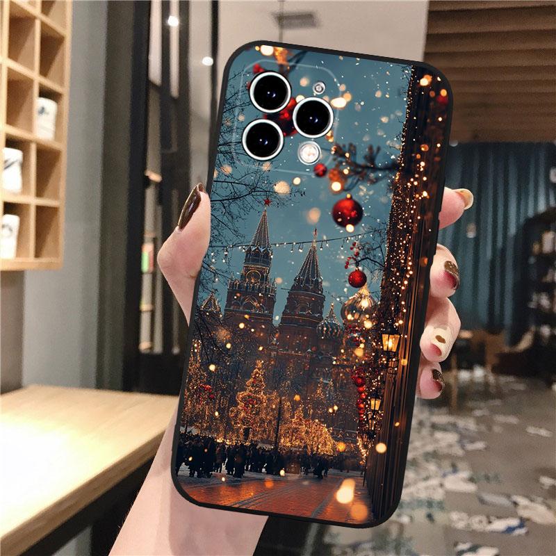 Phone Case Carcasa Funda For iPhone 17 Pro Max 17 Air 16 15 14 13 Pro Max 15 16 Pro 15Plus Winter Christmas Case