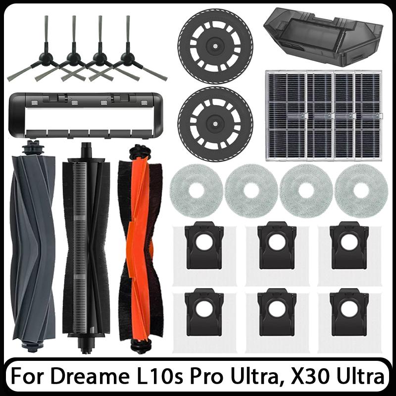 Для Dreame L10s Pro Ultra Heat, X30 Ultra, X30 Pro Аксессуары для замены пылесоса Основная боковая щетка Фильтр Швабра Мешок для пыли