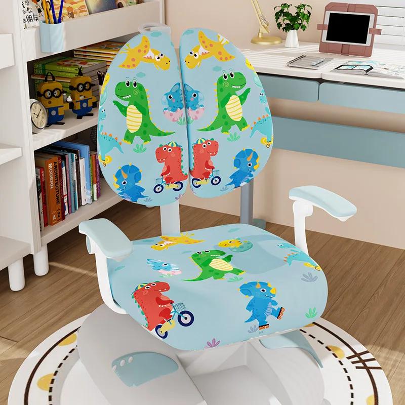 Children Study Chair Covers All-inclusive Elastic Double-back Chair Covers Home Students Writing Computer Chair Slipcover