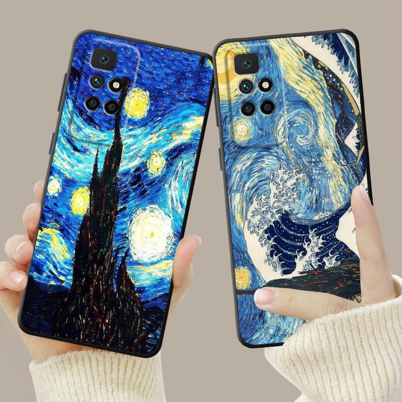Силиконовый чехол-накладка с изображением Ван Гога для Xiaomi Redmi Note 8 7 11T 8T 9T 9S 10S 11S 9 11 Pro 10 Lite 12 Note10 Note 12 11 SE 11E