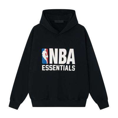 Fear of God Essentials X NBA Спортивная толстовка с капюшоном Черная Мужские Топы 192NB256401F